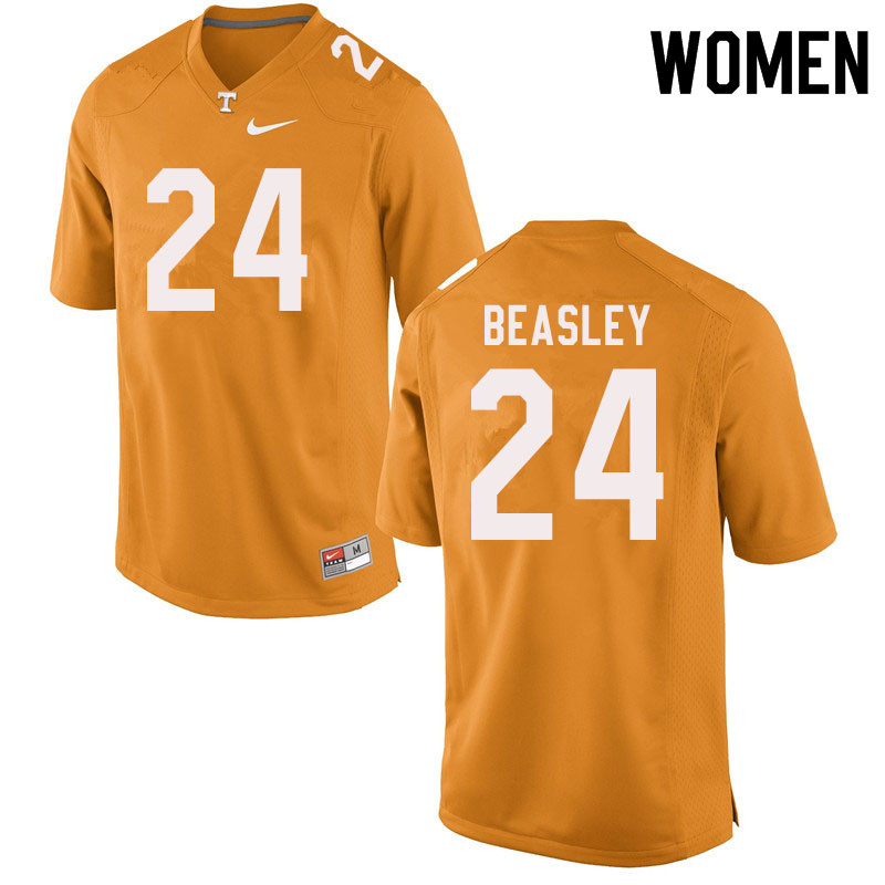 Women #24 Aaron Beasley Tennessee Volunteers College Football Jerseys Sale-Orange